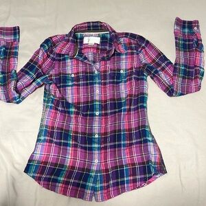 Women’s American Eagle Flannel Shirt Sz 6